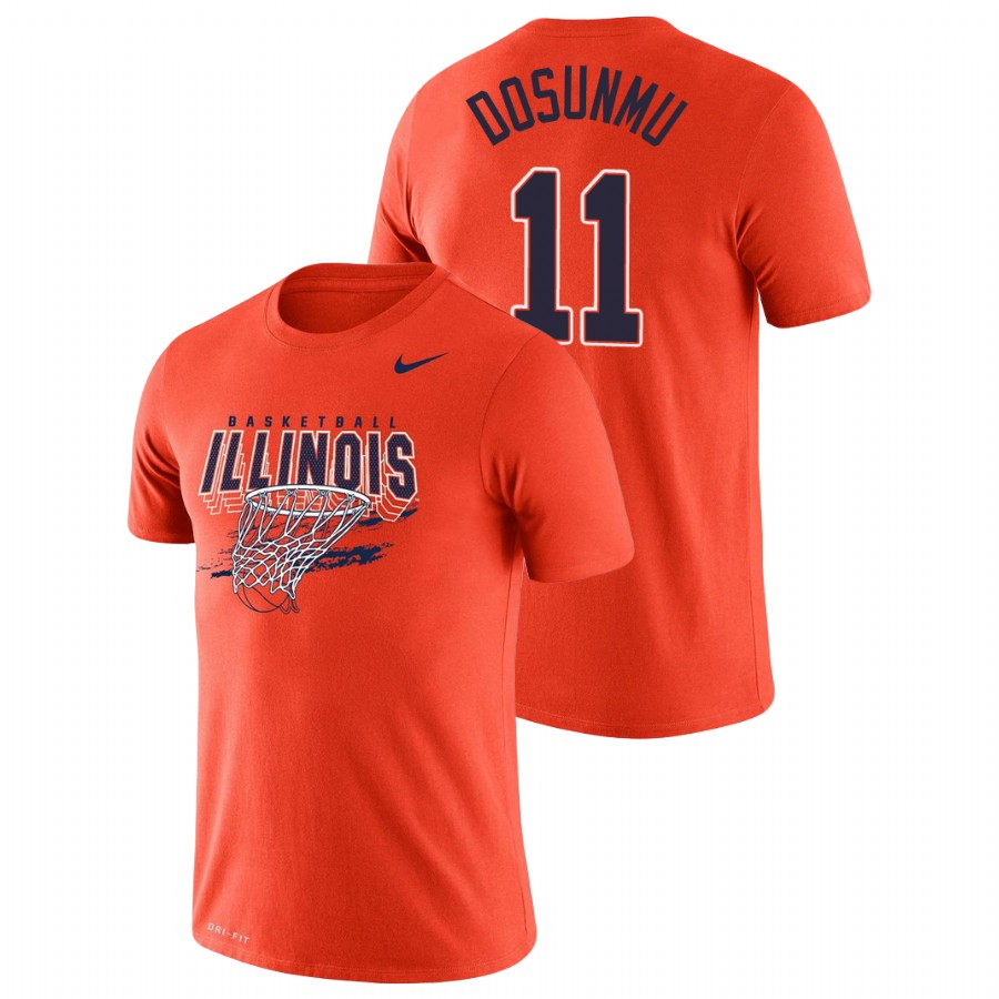 Men's Illinois Fighting Illini Legend Ayo Dosunmu Orange T-Shirt
