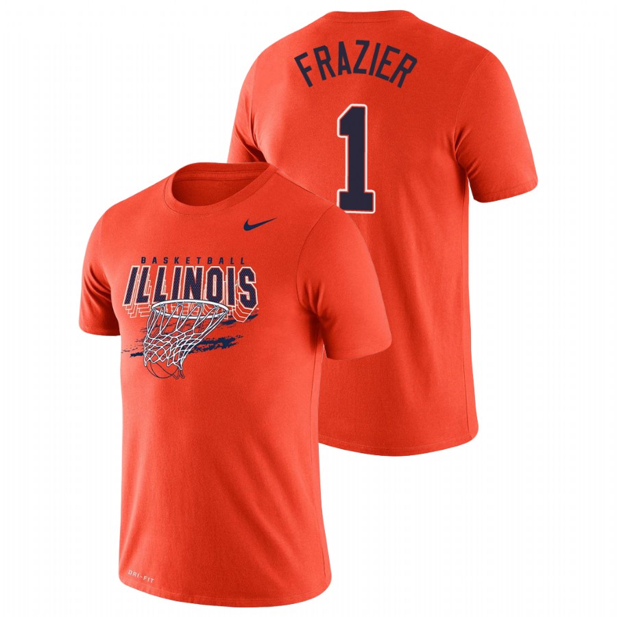 Men's Illinois Fighting Illini Legend Trent Frazier Orange T-Shirt