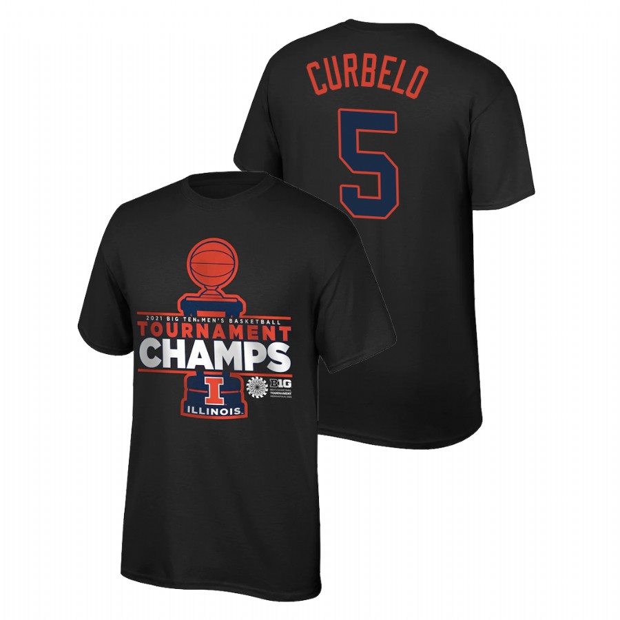 Men's Illinois Fighting Illini Locker Room Andre Curbelo Black T-Shirt