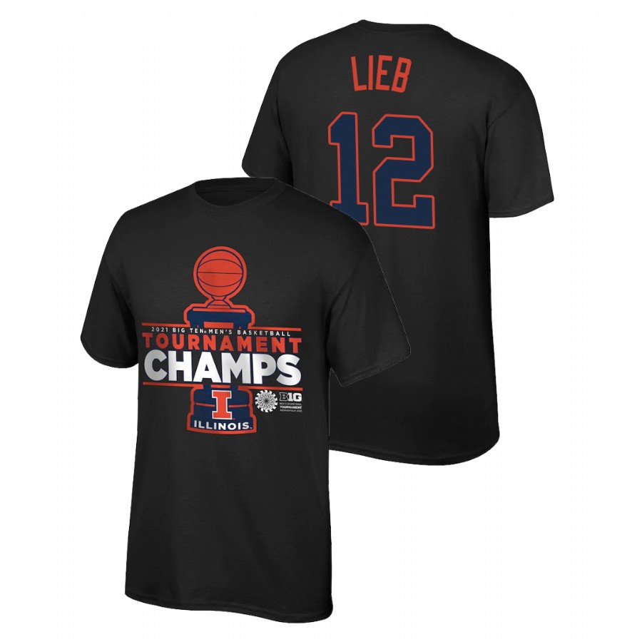 Men's Illinois Fighting Illini Locker Room Brandon Lieb Black T-Shirt