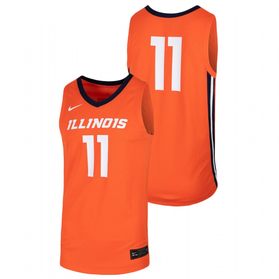 Men's Illinois Fighting Illini Orange College Basketball Nike Replica Jersey