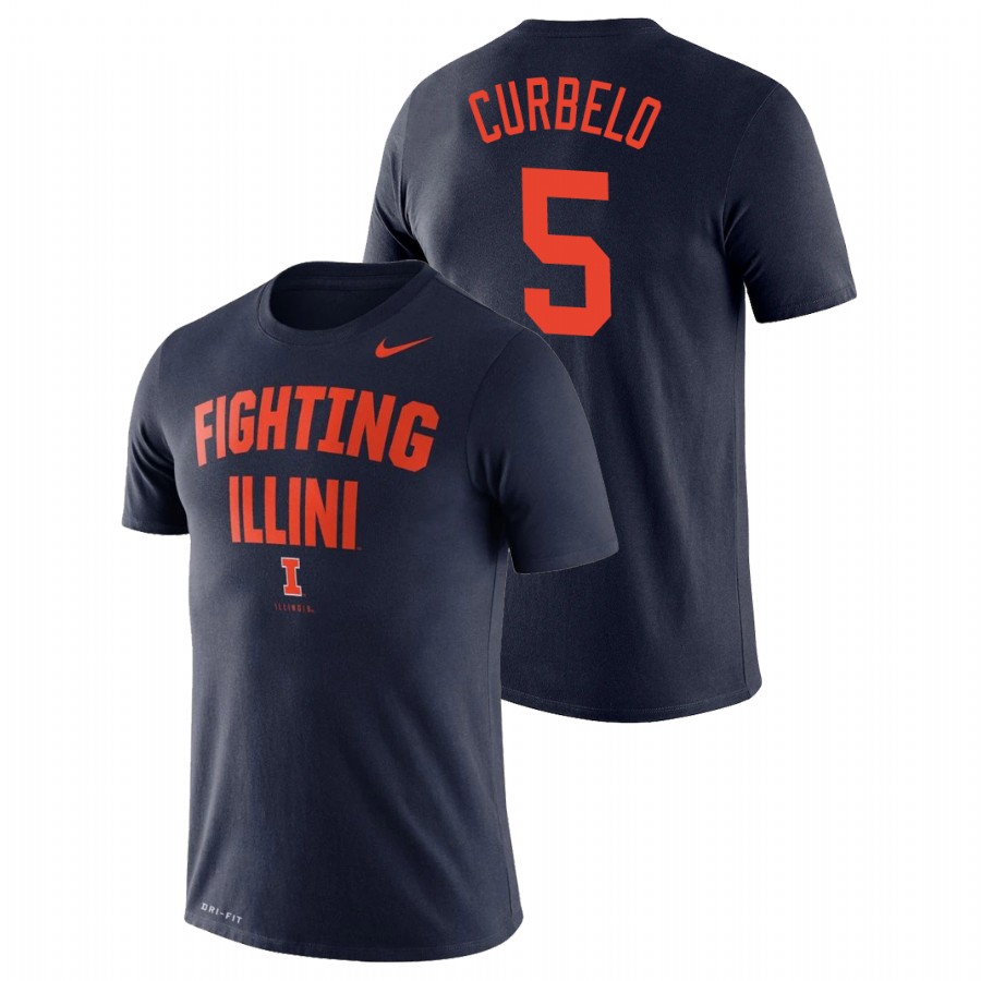 Men's Illinois Fighting Illini Performance Andre Curbelo Navy T-Shirt