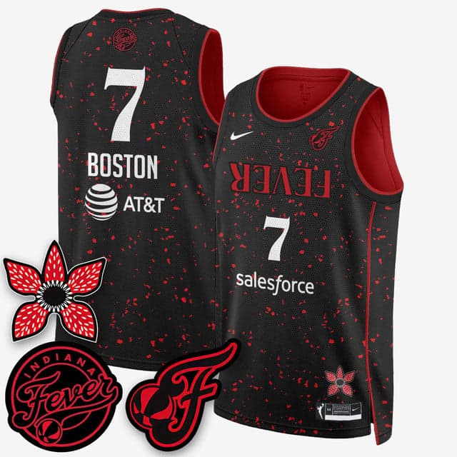 Men's Indiana Fever 'Stranger Things' Jersey - Stitched Aliyah Boston -  7