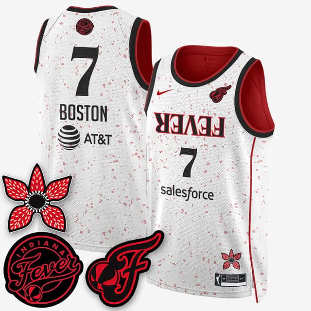 Men's Indiana Fever 'Stranger Things' Jersey - Stitched Aliyah Boston 7