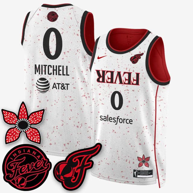 Men's Indiana Fever 'Stranger Things' Jersey - Stitched Kelsey Mitchell   0