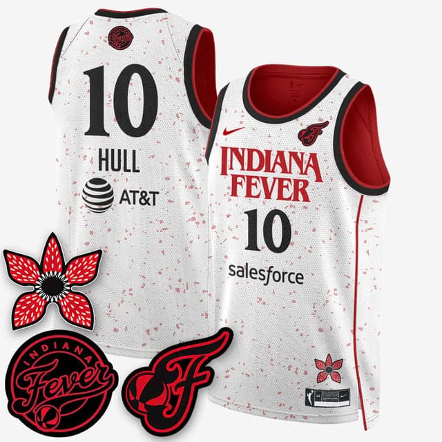 Men's Indiana Fever 'Stranger Things' Jersey - Stitched Lexie Hull   - 10