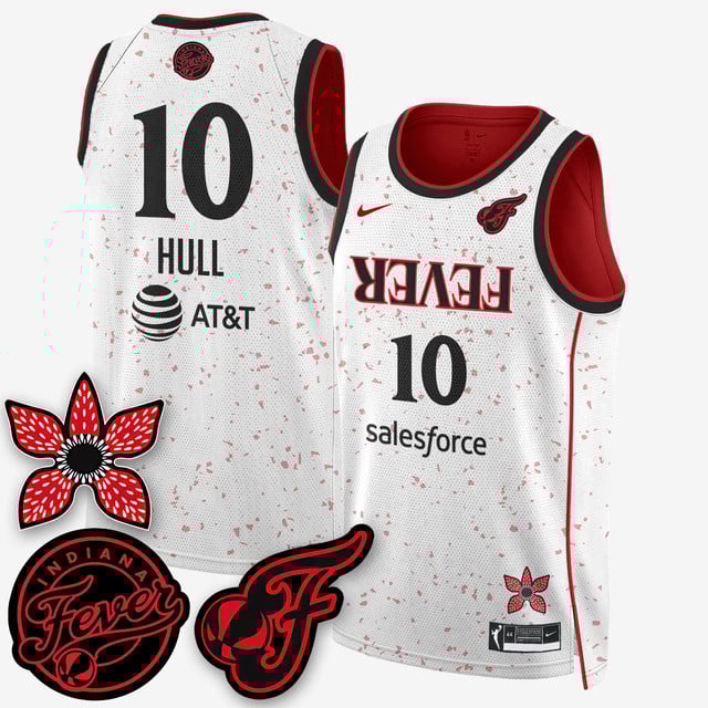 Men's Indiana Fever 'Stranger Things' Jersey - Stitched Lexie Hull   10