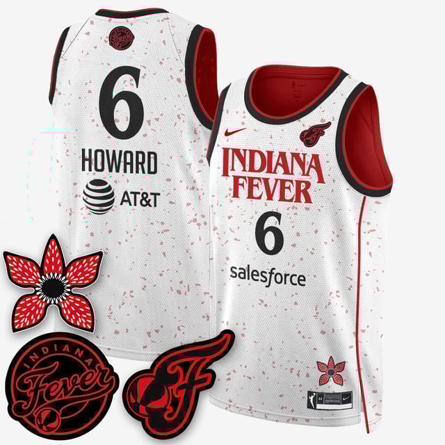 Men's Indiana Fever 'Stranger Things' Jersey - Stitched Natasha Howard    - 6