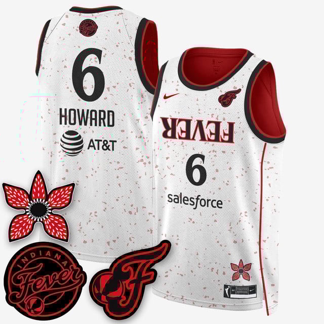 Men's Indiana Fever 'Stranger Things' Jersey - Stitched Natasha Howard -    6