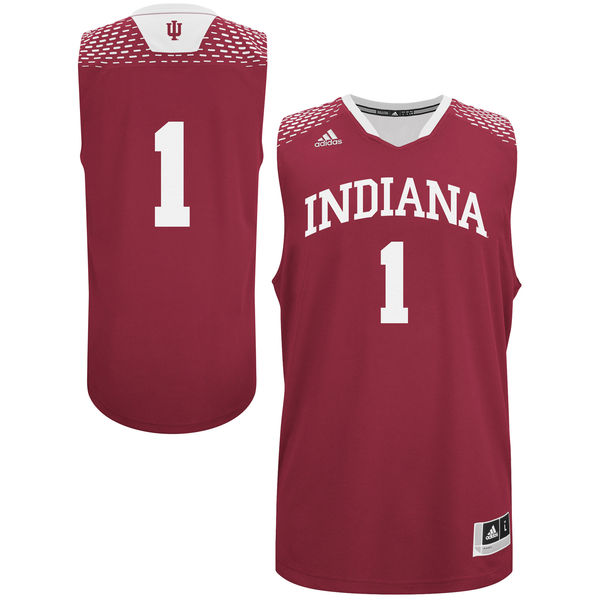 Men's Indiana Hoosiers #1 Cream Basketball Jersey