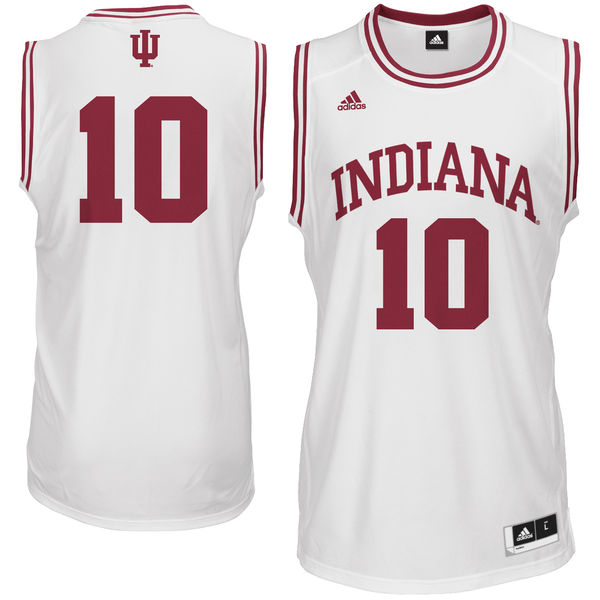 Men's Indiana Hoosiers #10 Cream Basketball Jersey