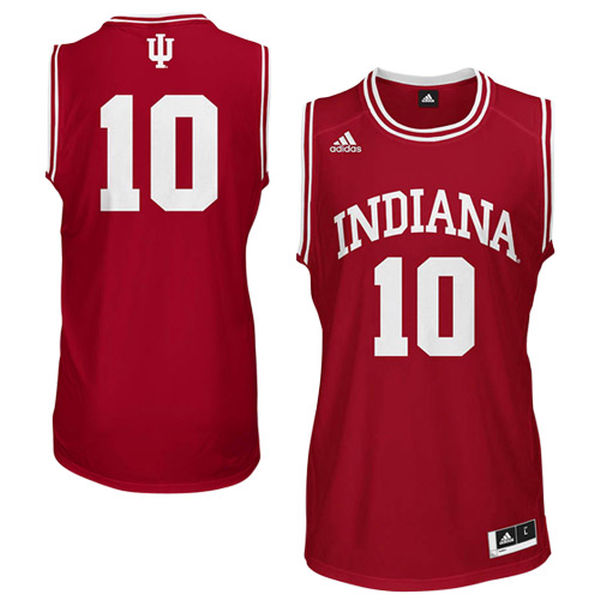 Men's Indiana Hoosiers #10 Crimson Basketball Jersey