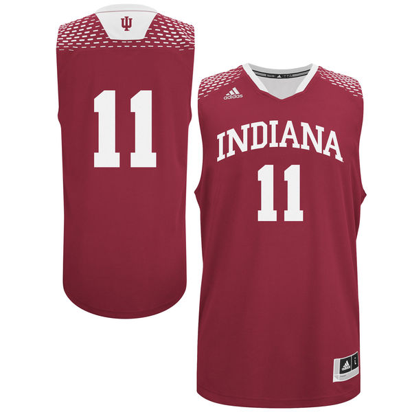 Men's Indiana Hoosiers #11 Cream Basketball Jersey