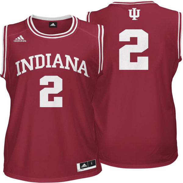 Men's Indiana Hoosiers #2 Crimson Basketball Jersey