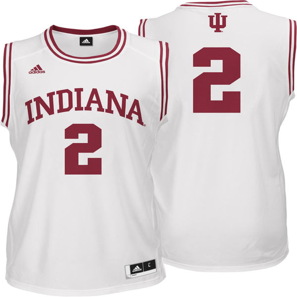Men's Indiana Hoosiers #2 White Basketball Jersey