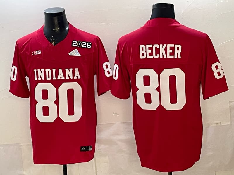 Men's Indiana Hoosiers  Vapor Limited Jersey V3 - All Stitched  Charlie Becker   # 80