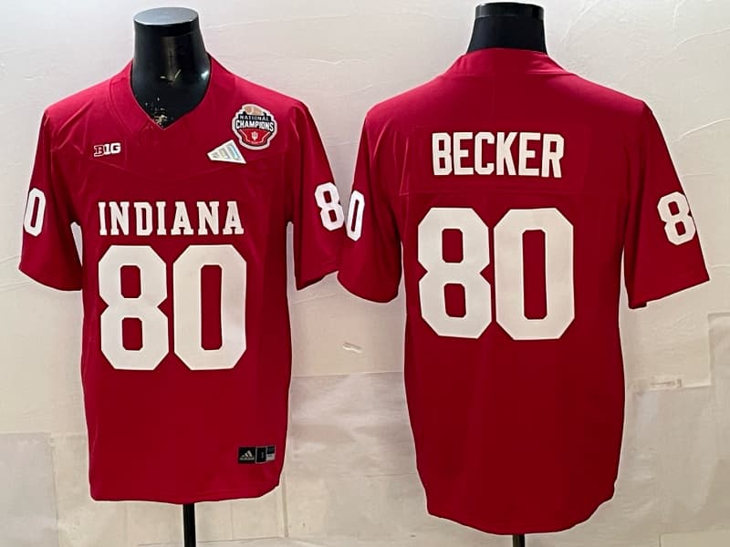 Men's Indiana Hoosiers  Vapor Limited Jersey V3 - All Stitched  Charlie Becker    80