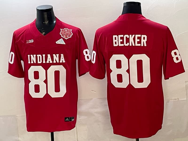 Men's Indiana Hoosiers  Vapor Limited Jersey V3 - All Stitched  Charlie Becker# 80