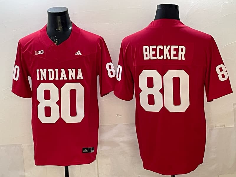 Men's Indiana Hoosiers  Vapor Limited Jersey V3 - All Stitched  Charlie Becker 80