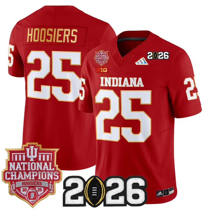 Men's Indiana Hoosiers 2025  Vapor Limited Jersey V2 - All Stitched  #25    Hoosiers