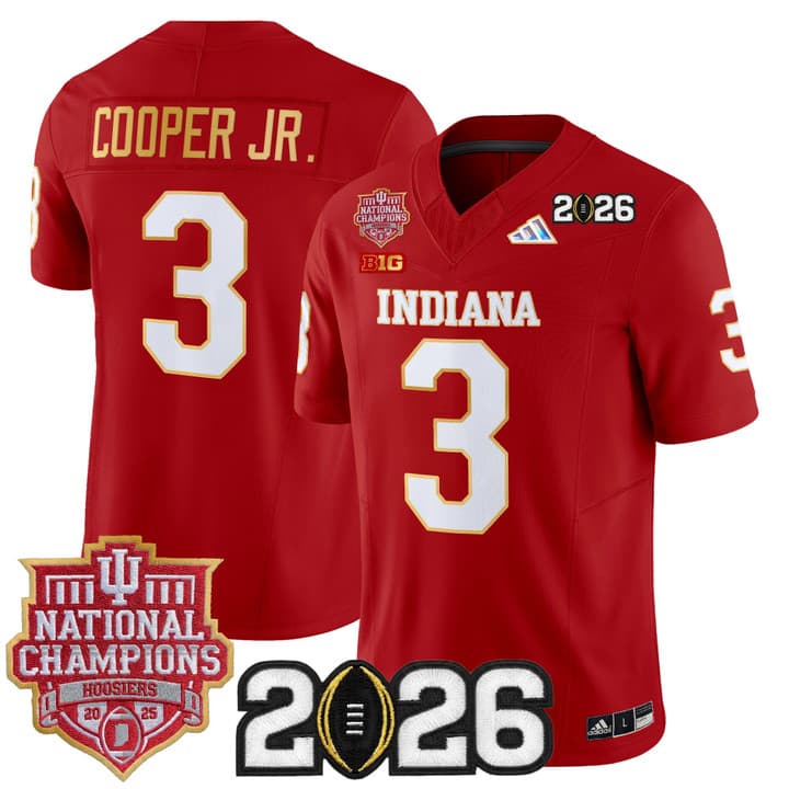 Men's Indiana Hoosiers 2025  Vapor Limited Jersey V2 - All Stitched  #3 Omar Cooper Jr.