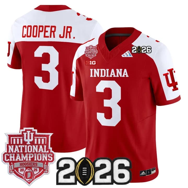 Men's Indiana Hoosiers 2025  Vapor Limited Jersey V2 - All Stitched  3 Omar Cooper Jr.