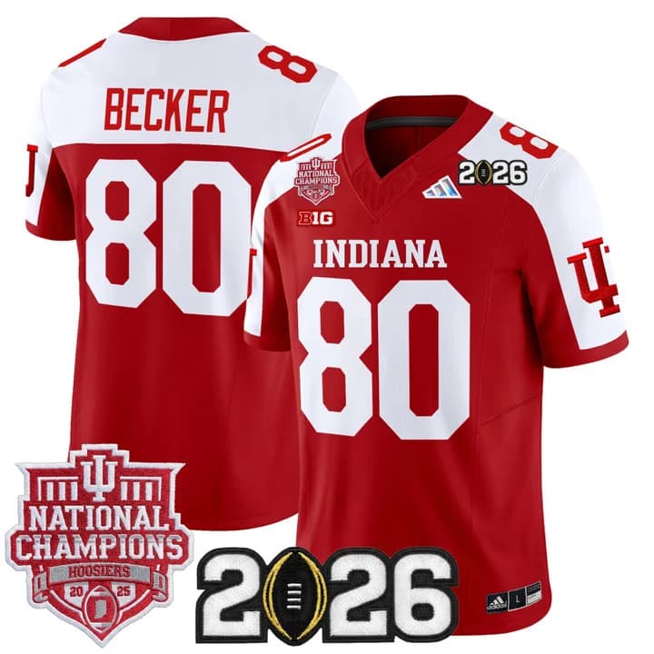 Men's Indiana Hoosiers 2025  Vapor Limited Jersey V2 - All Stitched  Charlie   Becker  80