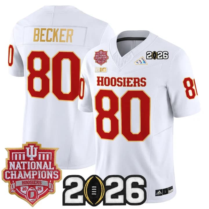Men's Indiana Hoosiers 2025  Vapor Limited Jersey V2 - All Stitched  Charlie  Becker   # 80