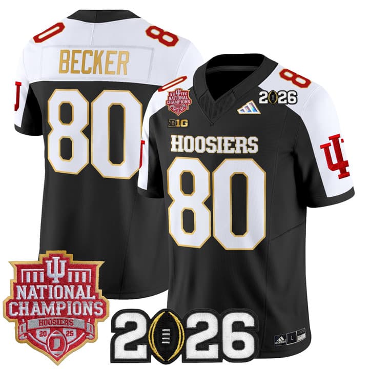 Men's Indiana Hoosiers 2025  Vapor Limited Jersey V2 - All Stitched  Charlie  Becker  # 80