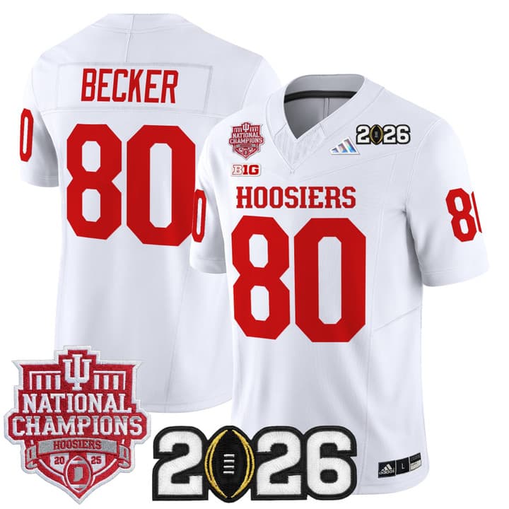 Men's Indiana Hoosiers 2025  Vapor Limited Jersey V2 - All Stitched  Charlie  Becker  80