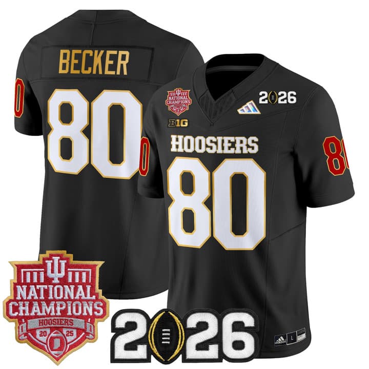 Men's Indiana Hoosiers 2025  Vapor Limited Jersey V2 - All Stitched  Charlie Becker  #80