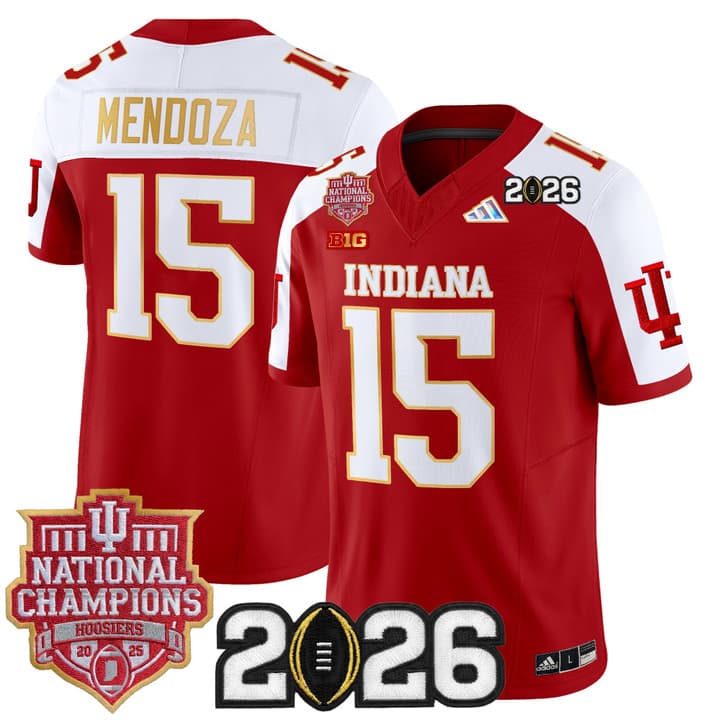 Men's Indiana Hoosiers 2025  Vapor Limited Jersey V2 - All Stitched  Fernando Mendoza -15