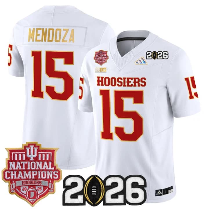 Men's Indiana Hoosiers 2025  Vapor Limited Jersey V2 - All Stitched  Fernando Mendoza #-15