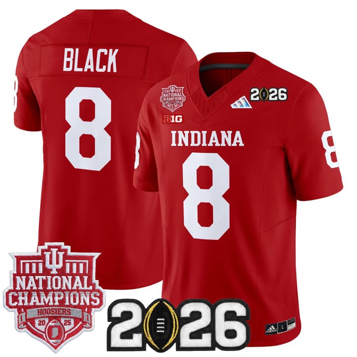 Men's Indiana Hoosiers 2025  Vapor Limited Jersey V2 - All Stitched  Kaelon Black #8