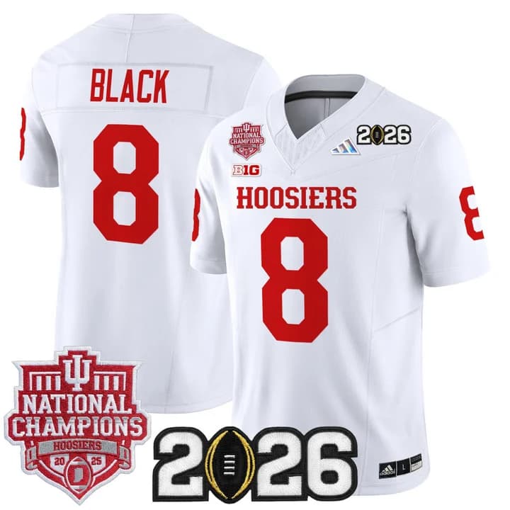 Men's Indiana Hoosiers 2025  Vapor Limited Jersey V2 - All Stitched  Kaelon Black -8