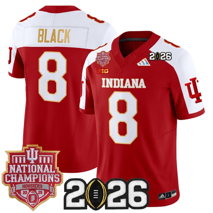 Men's Indiana Hoosiers 2025  Vapor Limited Jersey V2 - All Stitched  Kaelon Black 8