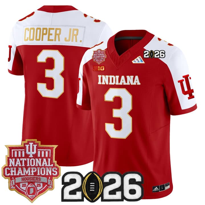Men's Indiana Hoosiers 2025  Vapor Limited Jersey V2 - All Stitched  Omar Cooper Jr.    #3
