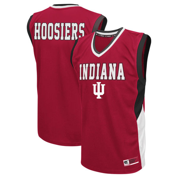 Men's Indiana Hoosiers Crimson Colosseum Fadeaway Customized Basketball Jersey