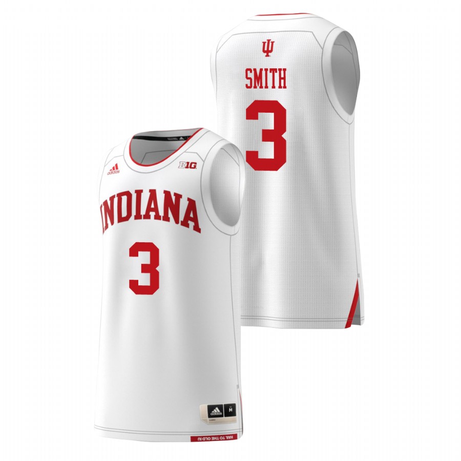 Men's Indiana Hoosiers White Justin Smith College Basketball Jersey