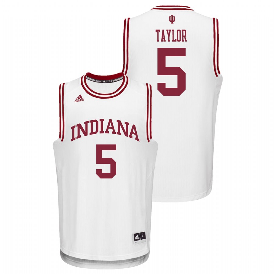 Men's Indiana Hoosiers White Quentin Taylor College Basketball Jersey