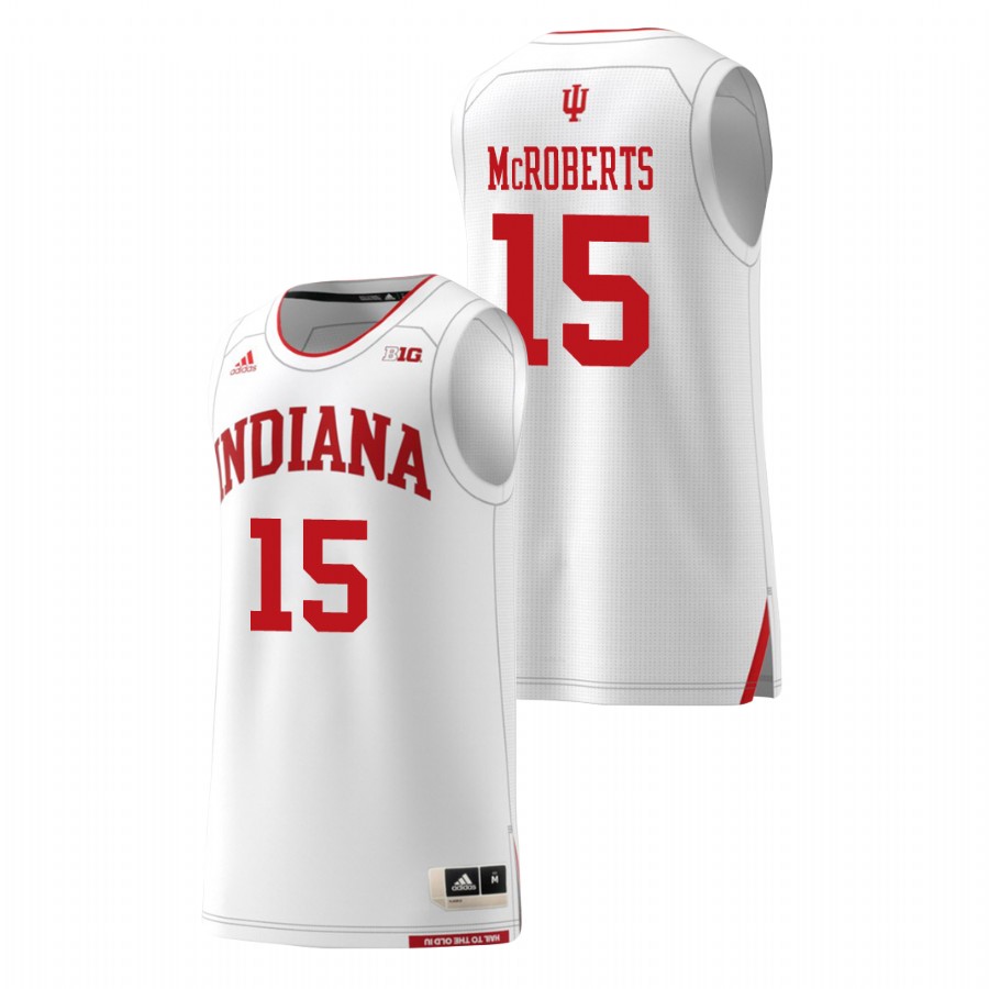 Men's Indiana Hoosiers White Zach McRoberts College Basketball Jersey