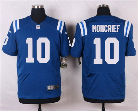 Men's Indianapolis Colts #10 Donte Moncrief Royal Blue Team Color NFL Nike Elite Stitched Jersey