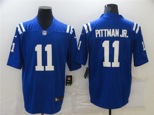 Men's Indianapolis Colts #11 Michael Pittman Jr. Nike Royal NFL Vapor Limited Stitched Jersey