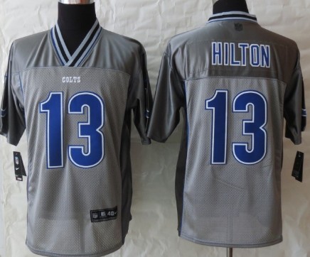 Men's Indianapolis Colts #13 T.Y. Hilton 2013 Gray Nik Vapor Stitched Jerseys