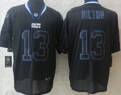 Men's Indianapolis Colts #13 T.Y. Hilton Lights Out Black Nik Elite sti1 Jersey