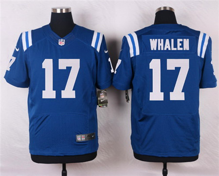 Men's Indianapolis Colts #17 Griff Whalen Royal Blue Team Color NFL Nike Elite Stitched Jersey