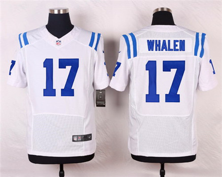 Men's Indianapolis Colts #17 Griff Whalen White Road NFL Nike Elite Stitched Jersey