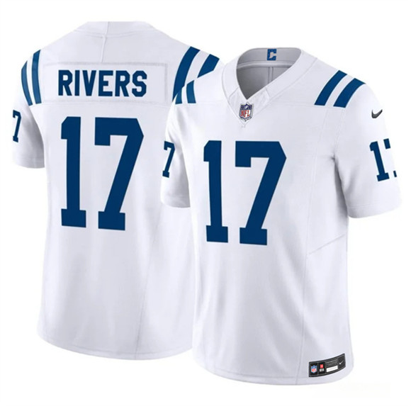 Men's Indianapolis Colts #17 Philip Rivers White 2025 F.U.S.E. Vapor Limited Football Stitched Jersey