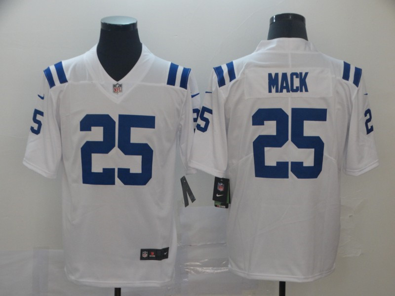 Men's Indianapolis Colts #25 Marlon Mack Nike White NFL Vapor Limited Stitched Jersey