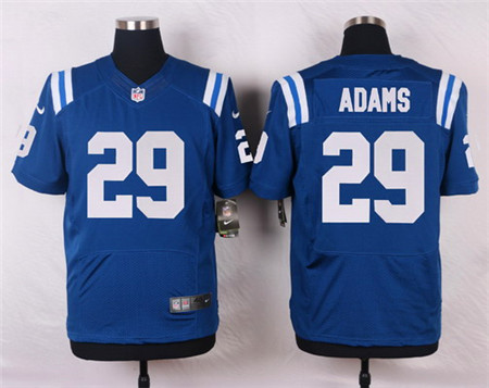 Men's Indianapolis Colts #29 Mike Adams Royal Blue Team Color NFL Nike Elite Stitched Jersey